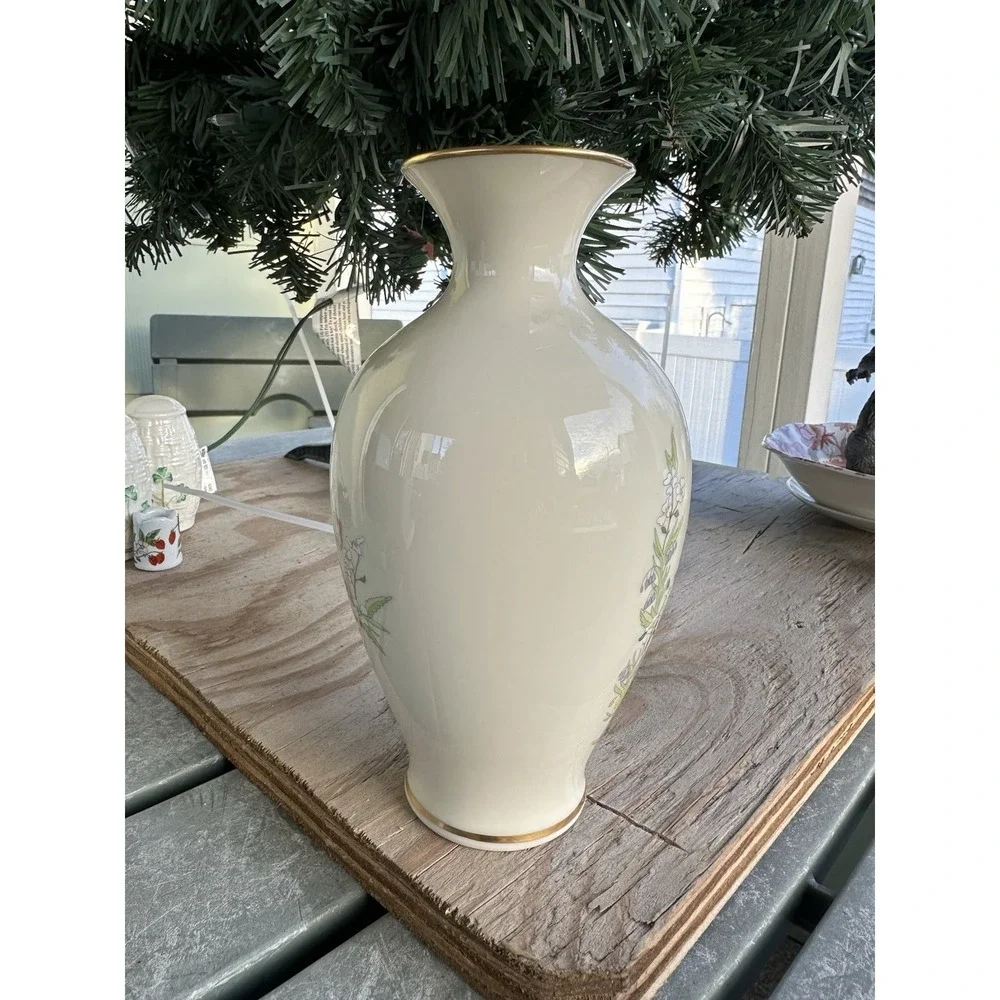 VTG Lenox Mother's Day 1984 Gold Rim Deer Family Vase Limited Edition‎